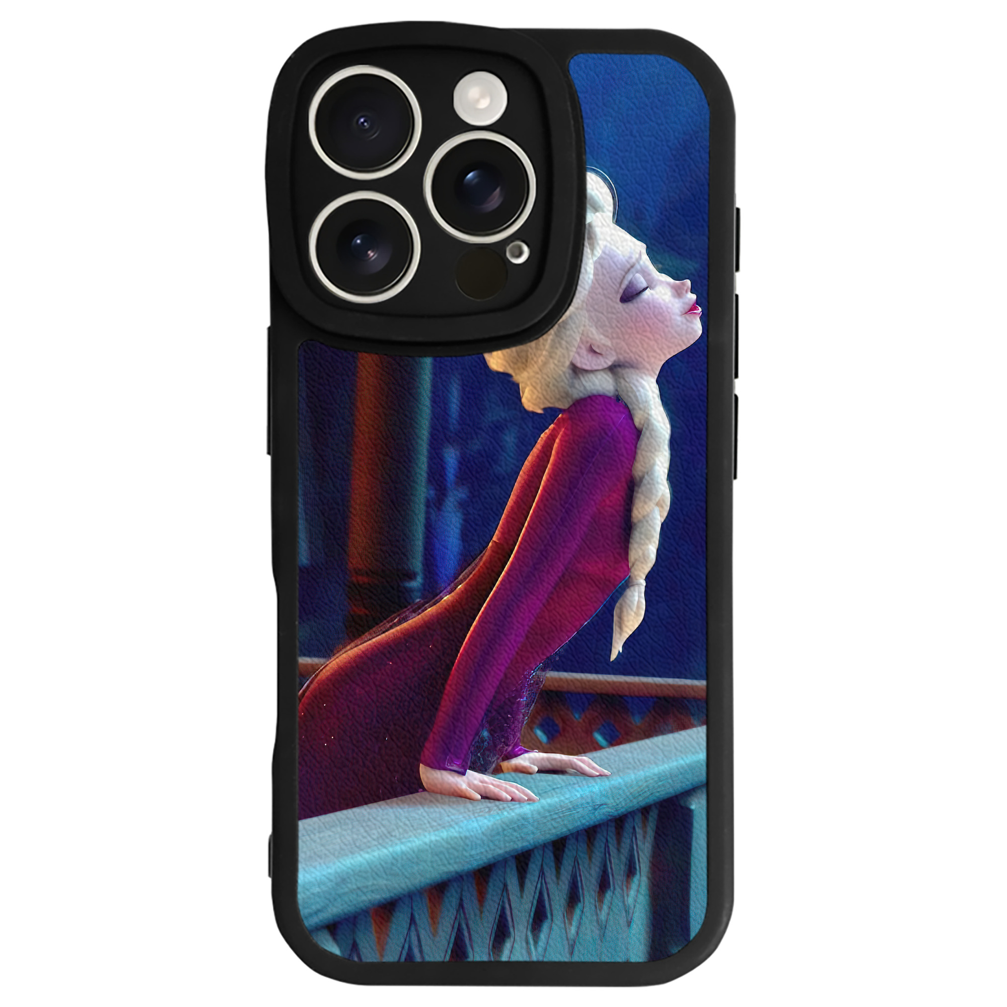 （画像用） アナと雪の女王 アンナ エルサ Frozen Anna Elsa 【iPhone 16シリーズ対応】シリコンスマホケース（レザー調） 材質：シリコン